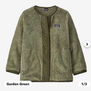 Patagonia Girls Los Gatos Fleece Cardigan Garden Green